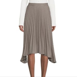 DKNY Pleated Houndstooth Skirt